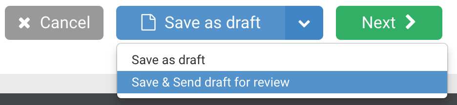 Save post and send draft for review in 24SevenSocial